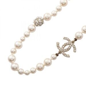 Chanel Coco Mark Necklace Gold Plated #292352C12B
